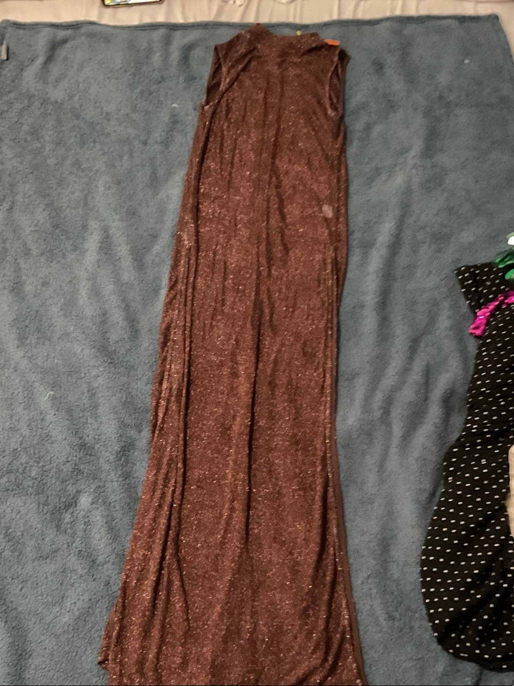 Shimmery Brown Maxi Dress - Elegant Evening Wear